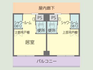 居室 Cタイプ3階 間取